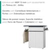 Tabua De Passar Roupa 1 Gaveta 2 Portas 97 cm Conquista Branco RUDK