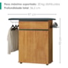 Tabua De Passar Roupa 1 Gaveta 2 Portas 97 cm Conquista Cedro RUDK