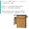 Tabua De Passar Roupa 1 Gaveta 2 Portas 97 cm Conquista Cedro RUDK