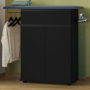Tabua De Passar Roupa 1 Gaveta 2 Portas 97 cm Conquista Preto RUDK