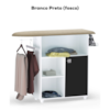 Tabua de Passar Roupa Mariana Com Balcao Branco Preto REAJL Moveis
