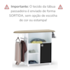 Tabua de Passar Roupa Mariana Com Balcao Branco Preto REAJL Moveis