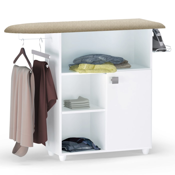 Tabua de Passar Roupa Mariana Com Balcao Branco REAJL Moveis