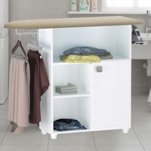 Tabua de Passar Roupa Mariana Com Balcao Branco REAJL Moveis