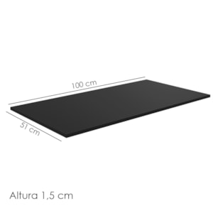 Tampo Para Balcao 100 cm Andreia Preto REAJL Moveis