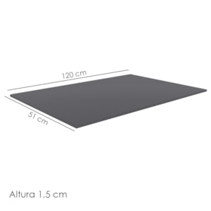 Tampo Para Balcao 120 cm Andreia Cinza REAJL Moveis