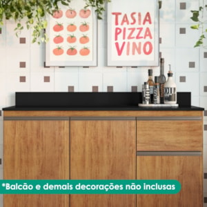 Tampo Para Balcao 120 cm Austria Preto RUDK