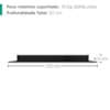 Tampo Para Balcao 120 cm Austria Preto RUDK