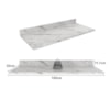 Tampo Para Balcão 120 cm CZ3117 Marmore Branco Tecno Mobili