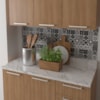 Tampo Para Balcão 120 cm CZ3117 Marmore Branco Tecno Mobili