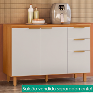 Tampo Para Balcao 120 cm MDF Bari Freijo POLIMAN