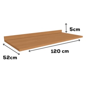 Tampo Para Balcao 120 cm MDP E609 Canela Kappesberg