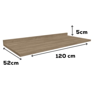 Tampo Para Balcao 120 cm MDP E609 Nogal Kappesberg