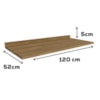 Tampo Para Balcao 120 cm MDP E609 Nogueira Kappesberg