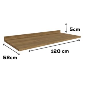 Tampo Para Balcao 120 cm MDP E609 Nogueira Kappesberg