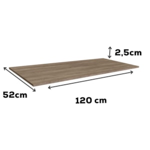 Tampo Para Balcao 120 cm MDP E615 Nogal Kappesberg