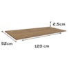 Tampo Para Balcao 120 cm MDP E615 Nogueira Kappesberg