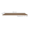 Tampo Para Balcao 120 cm MDP Unna Carvalho Oak POLIMAN