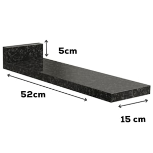 Tampo Para Balcão 15 cm MDP S508 Preto Kappesberg
