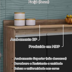 Tampo Para Balcao 150 cm BP Freijo Eratto Moveis