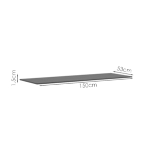 Tampo Para Balcao 150 cm Line Gris KTP
