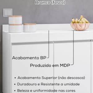 Tampo Para Balcao 160 cm BP Branco Eratto Moveis
