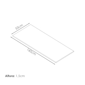 Tampo Para Balcao 160 cm Branco Mobbs