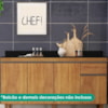 Tampo Para Balcao 160 cm Maisa Preto RUDK
