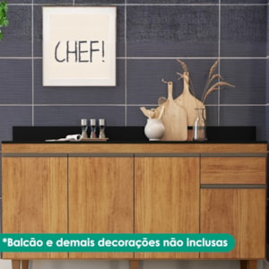 Tampo Para Balcao 160 cm Maisa Preto RUDK