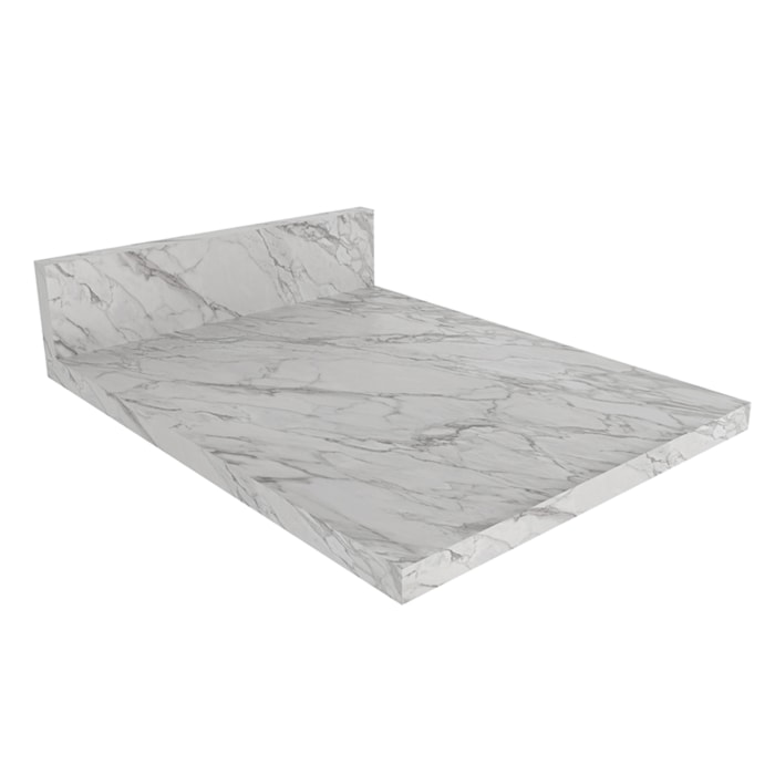 Tampo Para Balcao 40 cm CZ3122 Marmore Branco Tecno Mobili