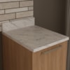 Tampo Para Balcao 40 cm CZ3122 Marmore Branco Tecno Mobili