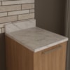 Tampo Para Balcao 40 cm CZ3122 Marmore Branco Tecno Mobili