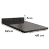 Tampo Para Balcão 40 cm MDP B648 Preto Kappesberg