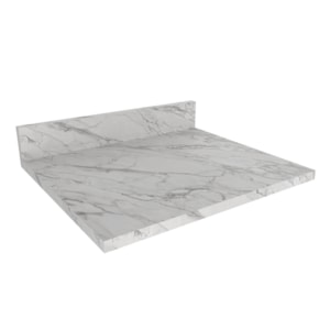 Tampo Para Balcao 60 cm CZ3144 Marmore Branco Tecno Mobili
