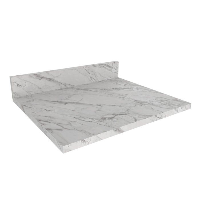 Tampo Para Balcao 60 cm CZ3144 Marmore Branco Tecno Mobili
