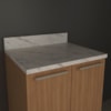 Tampo Para Balcao 60 cm CZ3144 Marmore Branco Tecno Mobili