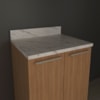 Tampo Para Balcao 60 cm CZ3144 Marmore Branco Tecno Mobili