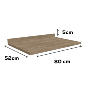 Tampo Para Balcao 80 cm MDP E607 Nogal Kappesberg
