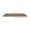 Tampo Para Balcao 80 cm MDP Unna Carvalho Oak POLIMAN