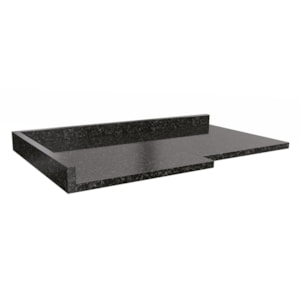 Tampo Para Balcão Canto 98 cm MDP B649 Preto Kappesberg