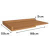 Tampo Para Balcao Canto 98 cm MDP E611 Canela Kappesberg