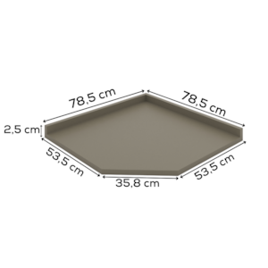 Tampo Para Balcão Canto Obliquo 79 cm MDF Connect C907 Duna Henn