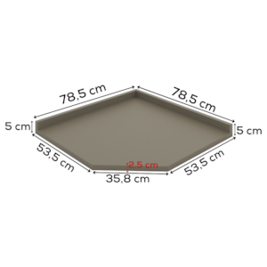 Tampo Para Balcão Canto Obliquo 79 cm MDF Connect C907 Duna Henn