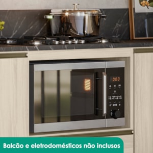 Tampo Para Balcao Cooktop 4 Bocas MDF 80 cm Kali 1225815 Onix Nicioli