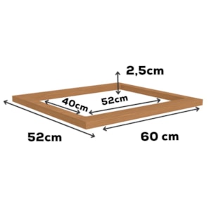 Tampo Para Balcao Cooktop 60 cm MDP E604 Canela Kappesberg