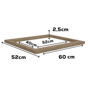 Tampo Para Balcao Cooktop 60 cm MDP E604 Nogal Kappesberg