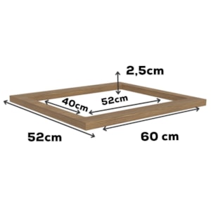 Tampo Para Balcao Cooktop 60 cm MDP E604 Nogueira Kappesberg