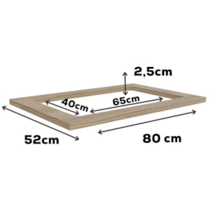 Tampo Para Balcao Cooktop 80 cm MDP E608 Nogueira Kappesberg