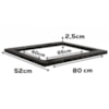 Tampo Para Balcao Cooktop 80 cm MDP S417 Preto Kappesberg