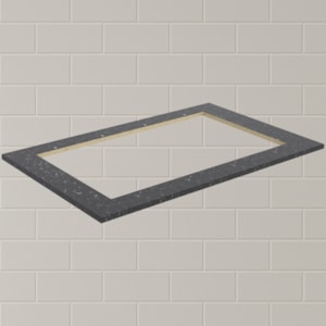 Tampo Para Balcao Cooktop 80x53cm MDF Kali 12256 Onix HD Nicioli